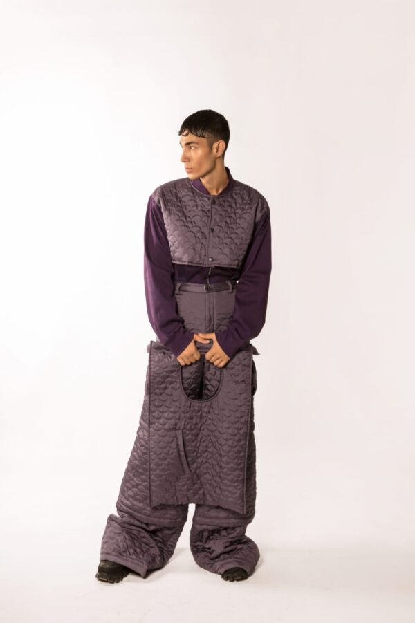 Plush Purple Quilted Bag - Image 4